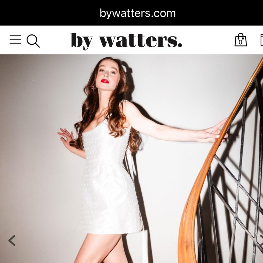 by watters mini bridal dress